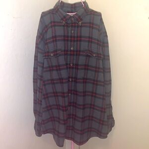 High Sierra gray/black plaid Button down shirt- Large
